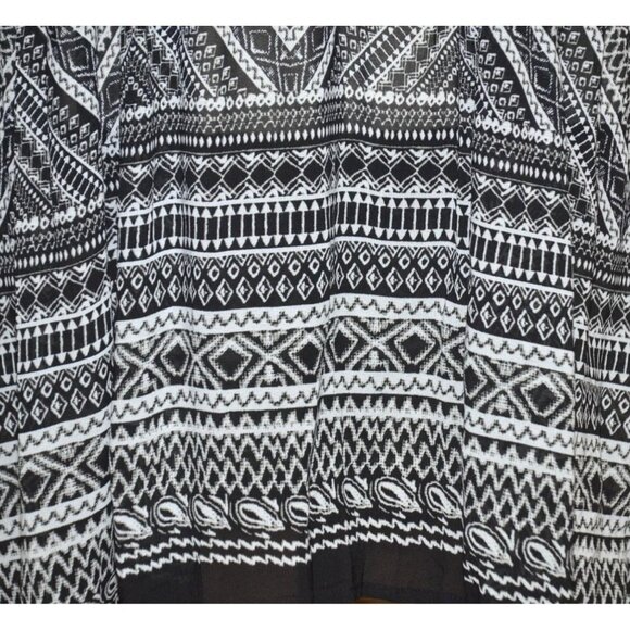 Catherines Black Accordion Beaded Short Sleeve Tunic Blouse Top Plus Size 3X 26W - Picture 4 of 10